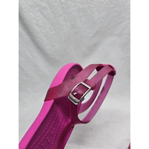Crocs Women's Really Sexi Ankle Strap Strappy Sandals Fuchsia Pink Sz 7- Flawed - Picture 9 of 15